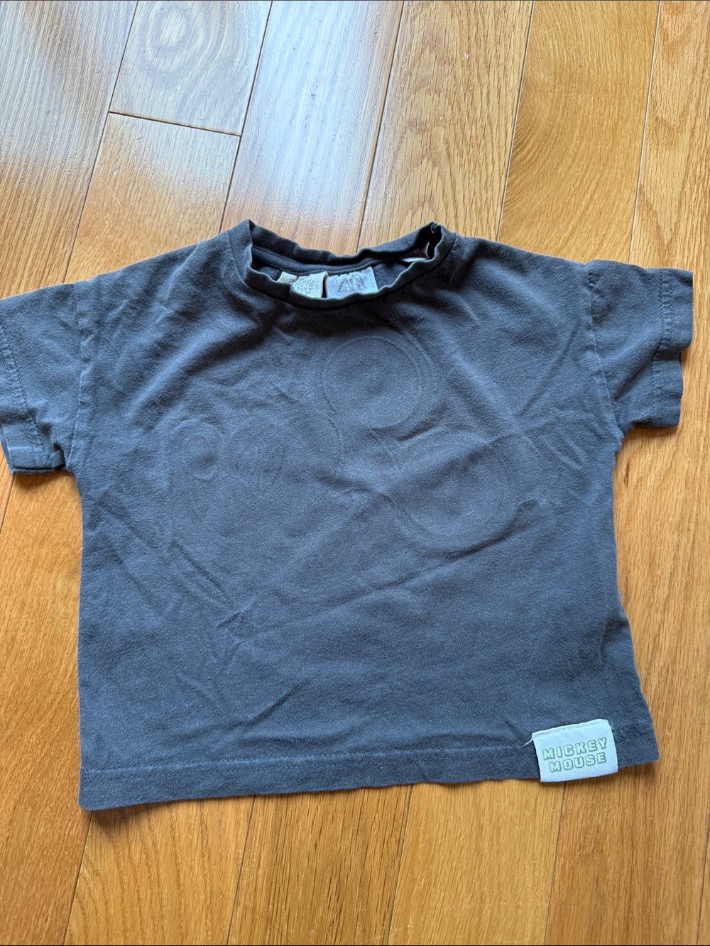 GAP Black Short Sleeve Tee with Mickey Patch
